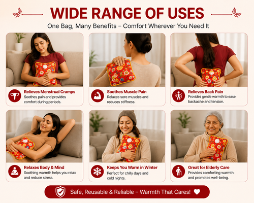 Electric Hot Water Bag 2L | Fast Heating Leak-Proof Heating Pad for Pain Relief & Winter Warmth