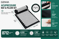 GENVA Acupressure Mat &amp; Pillow Set – Full Body Relaxation &amp; Stress Relief